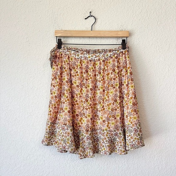 SCOTCH & SODA Viscose Wrap Over Skirt in Multi Floral Print - Picture 6 of 11